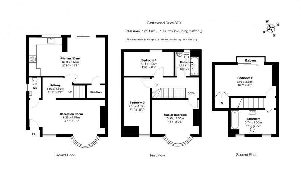 Floorplan for Castlewood Drive, London, SE9