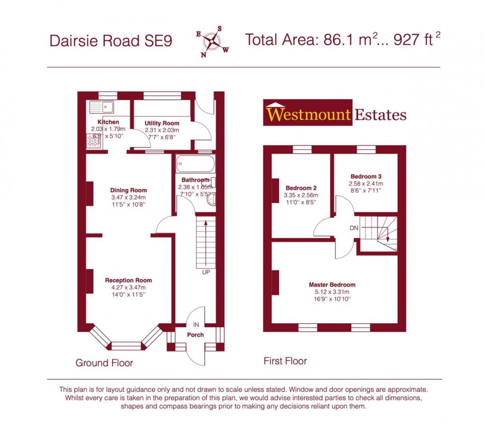 Floorplan for Dairsie Road, SE9
