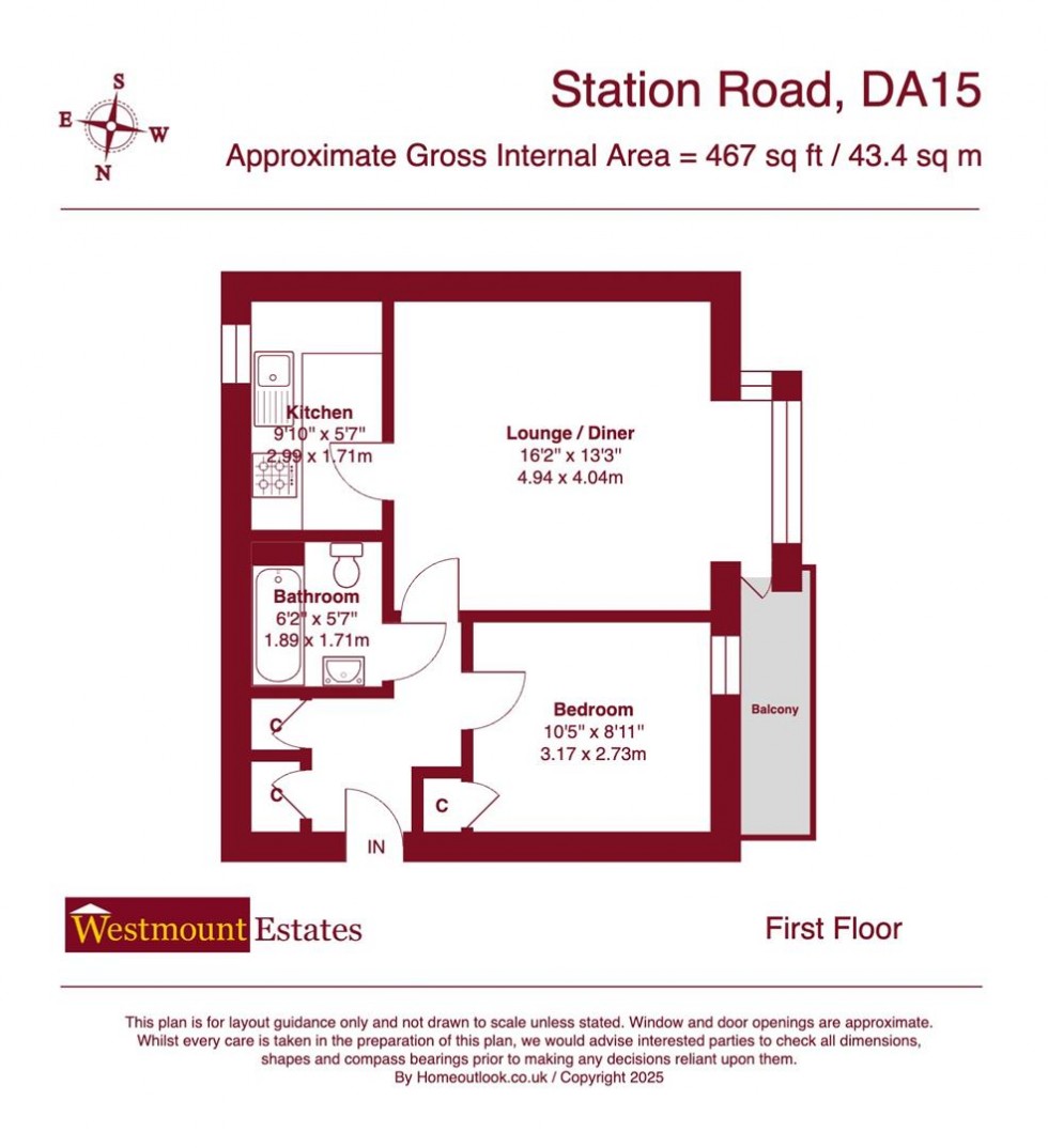 Floorplan for Edam Court, Station Road, Sidcup