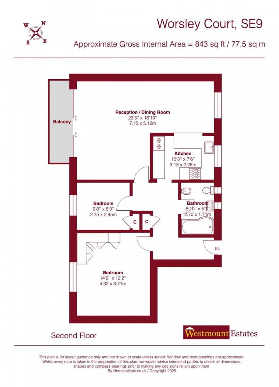 Floorplan for Court Road, SE9