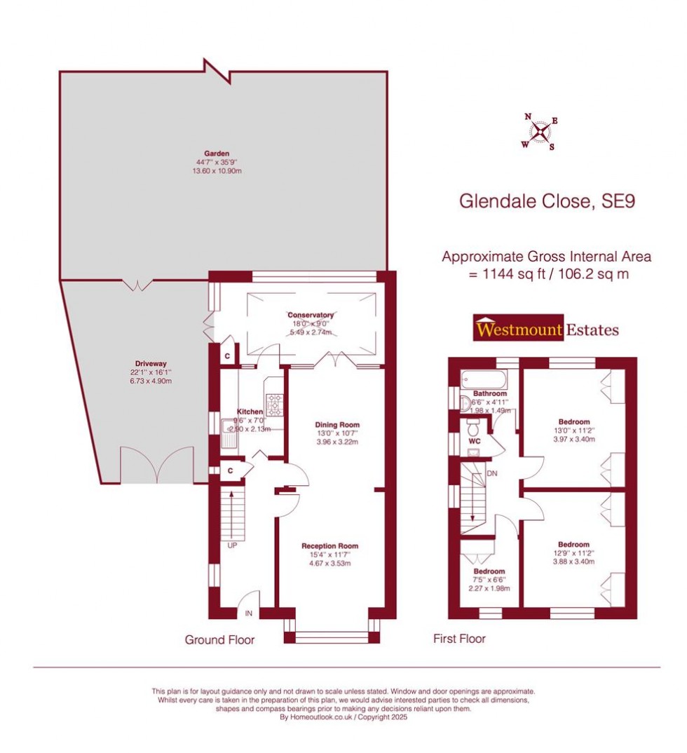 Floorplan for Glendale Close, London