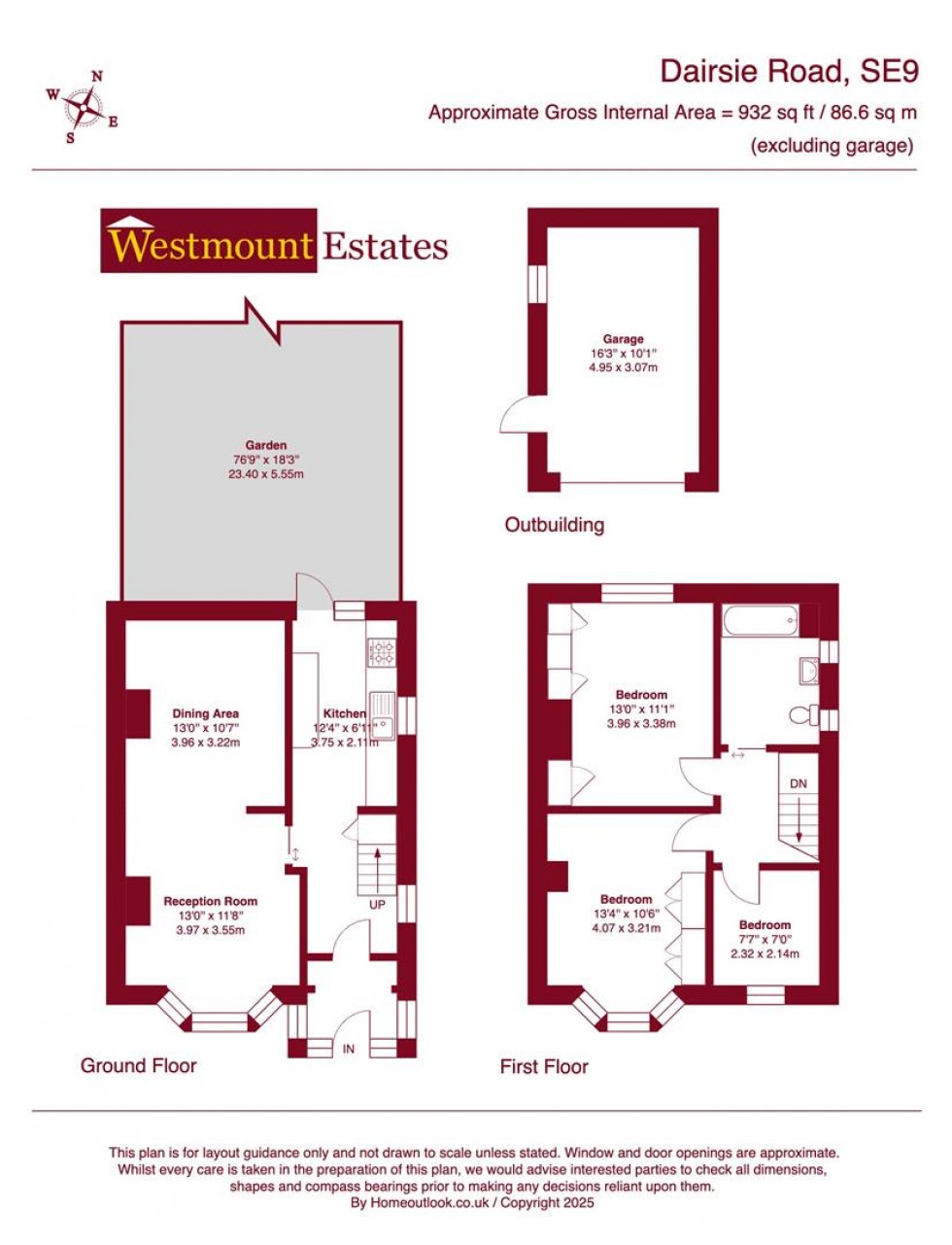 Floorplan for Dairsie Road, London