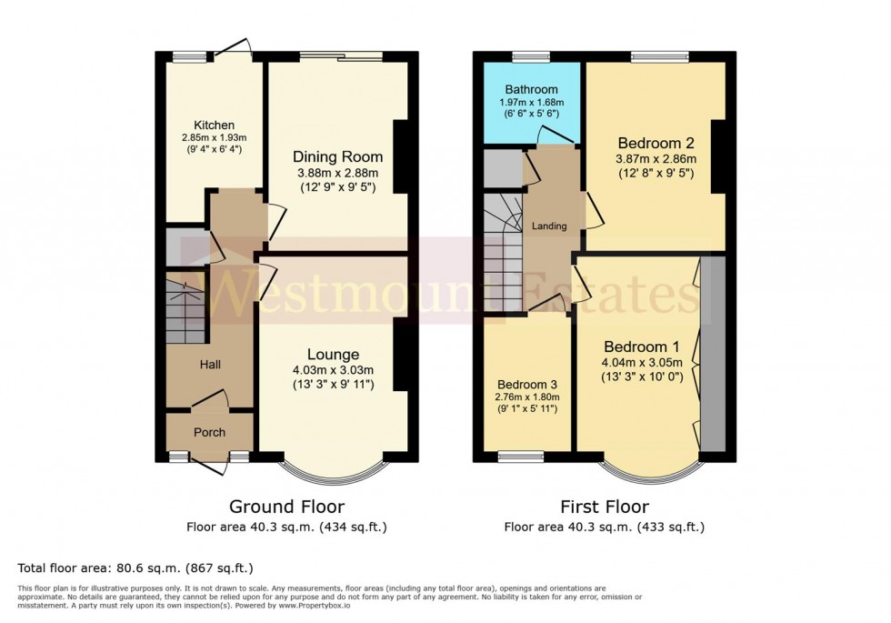 Floorplan for Castlewood Drive, London