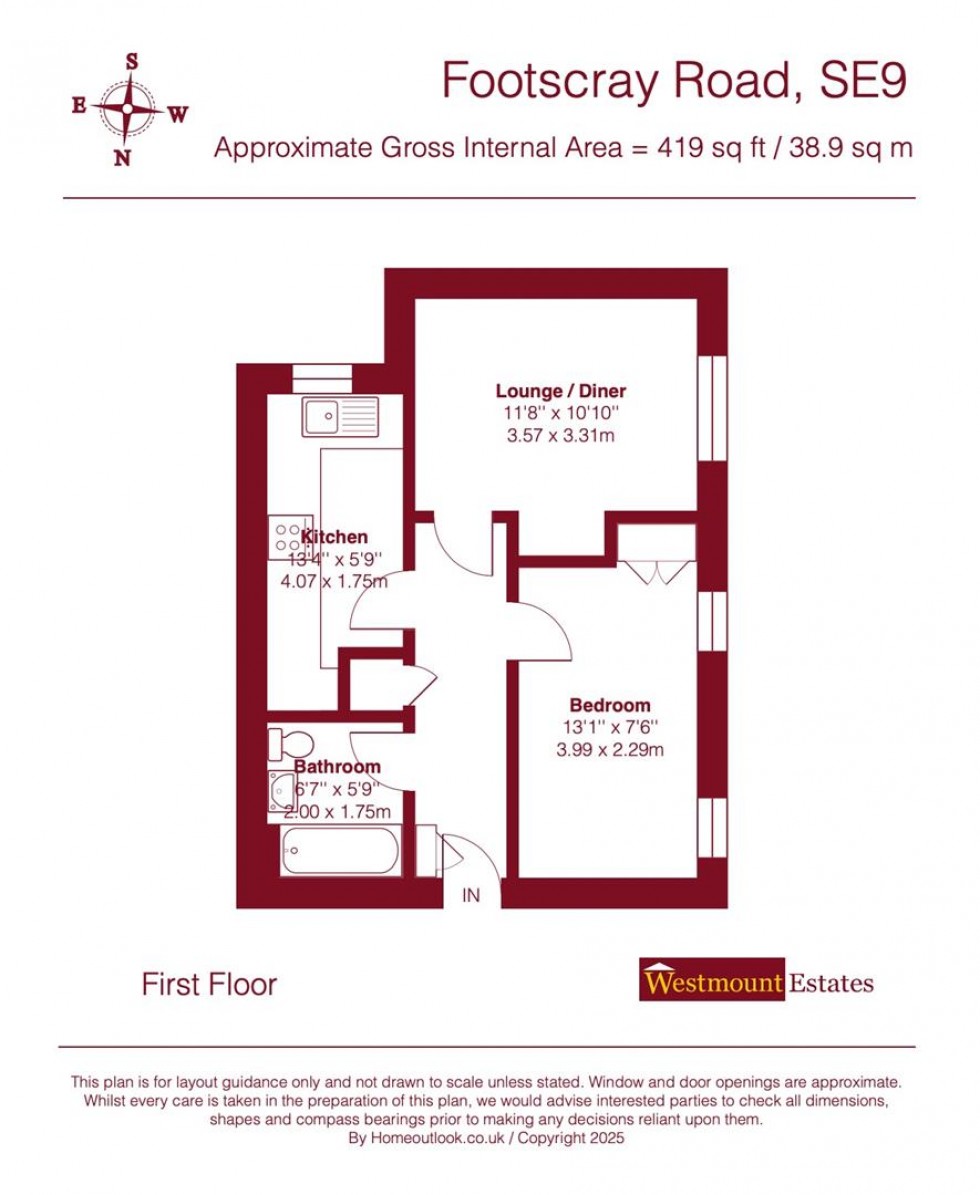 Floorplan for Footscray Road, SE9
