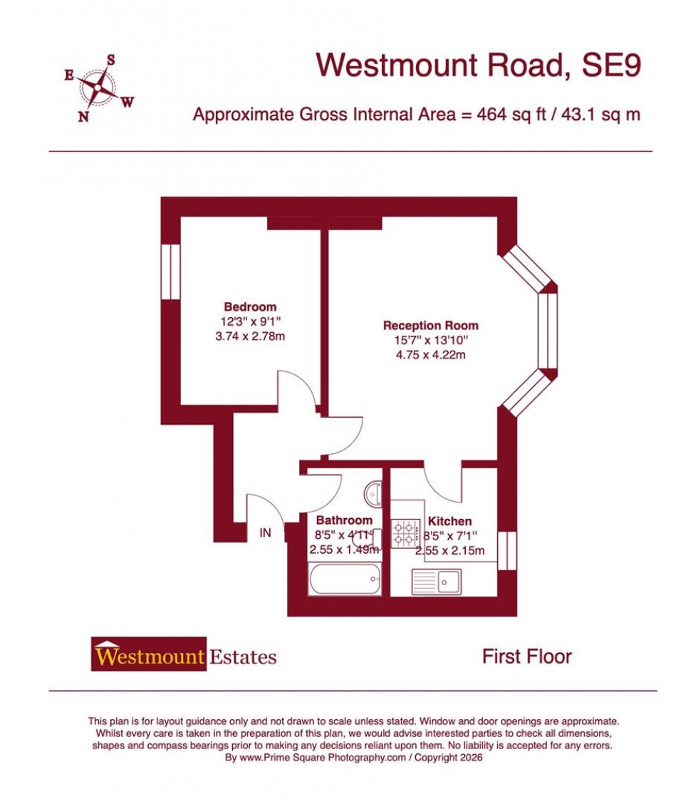 Floorplan for Westmount Road, London