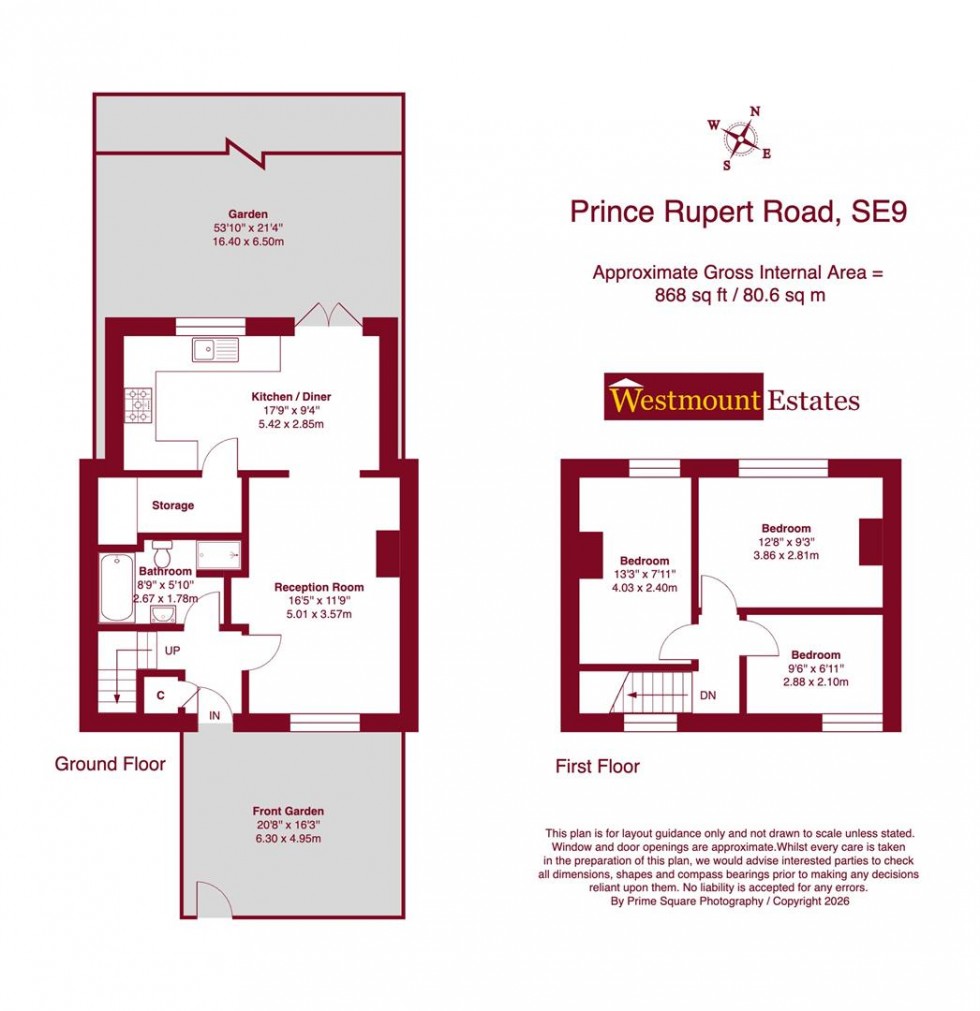 Floorplan for Prince Rupert Road, SE9