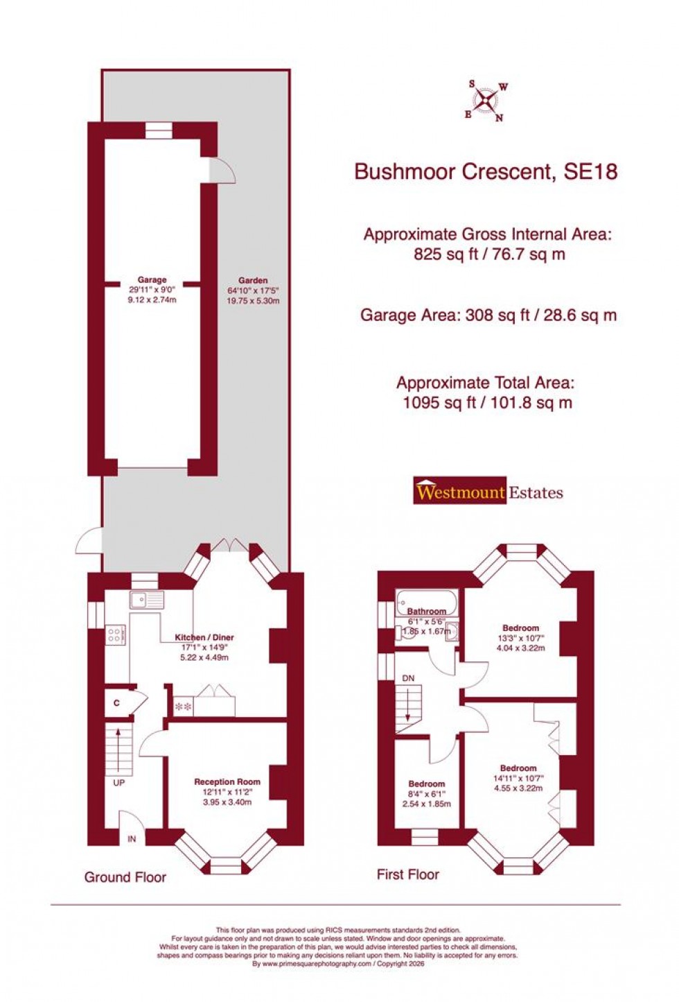 Floorplan for Bushmoor Crescent, SE18