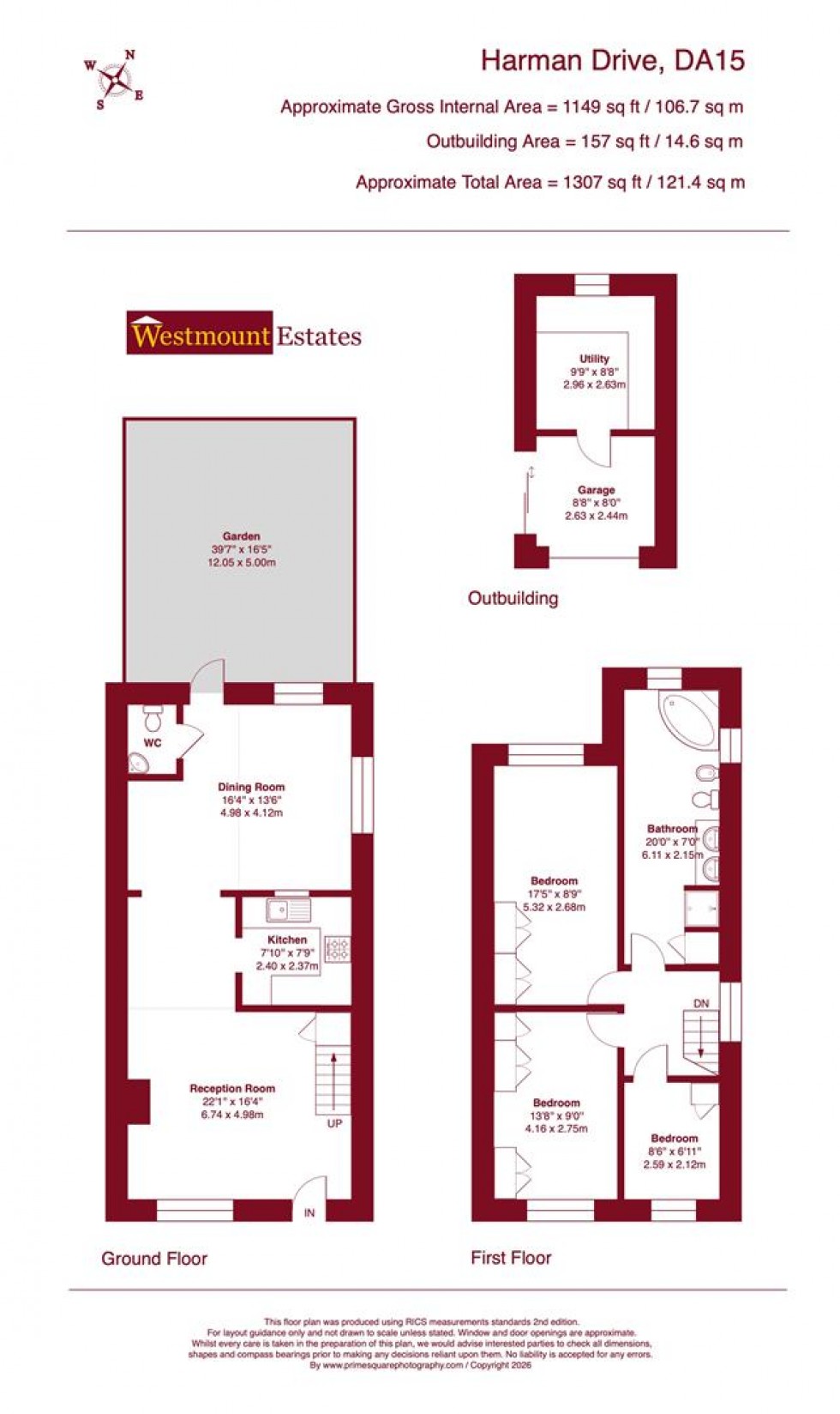 Floorplan for Harman Drive, Sidcup