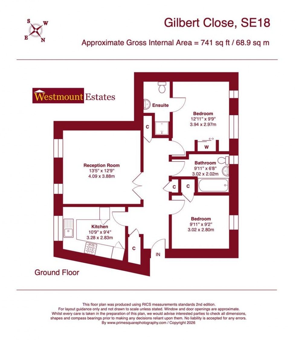 Floorplan for Gilbert Close, Shooters Hill, SE18