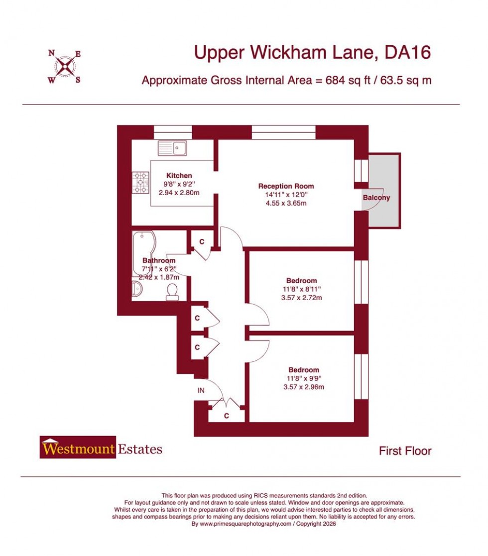 Floorplan for Upper Wickham Lane, Welling