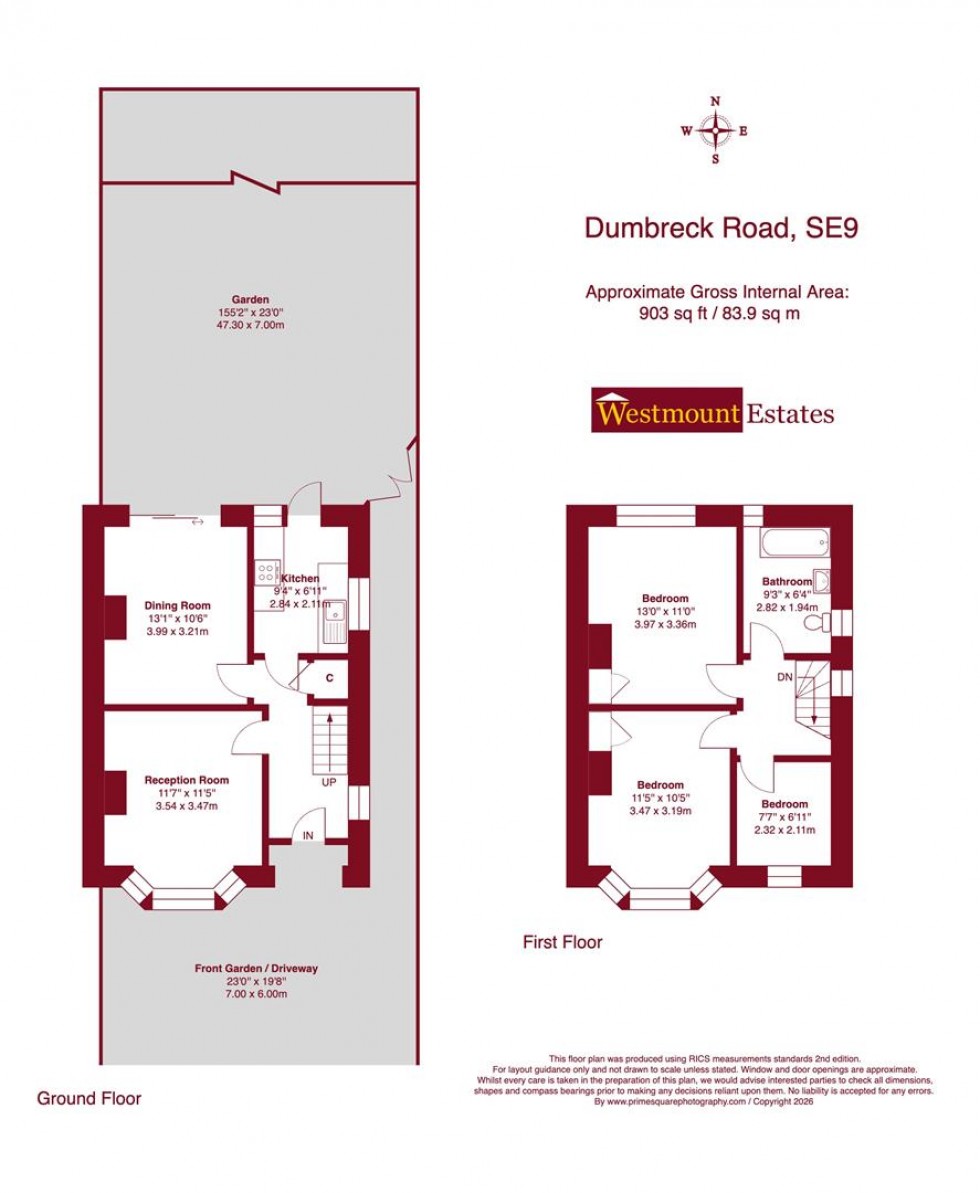 Floorplan for Dumbreck Road, London