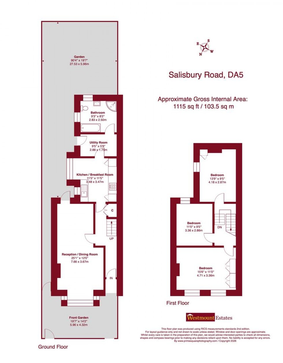 Floorplan for Salisbury Road, DA5